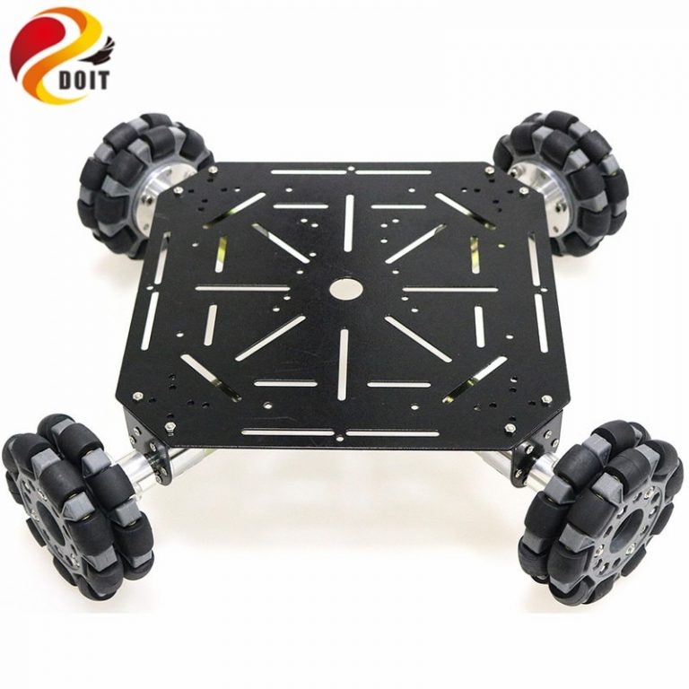 4WD Omni Wheels Robot Car Chassis Stain Steel Frame with 4pcs DC Big