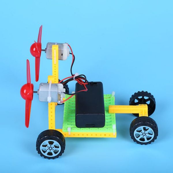 Children's DIY science and technolog wind driven car elementary school ...