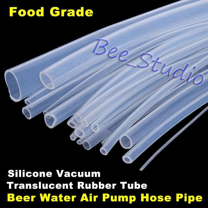 （1mm~38mm）Food Grade Translucent Silicone Tube Hose Pipe lot 