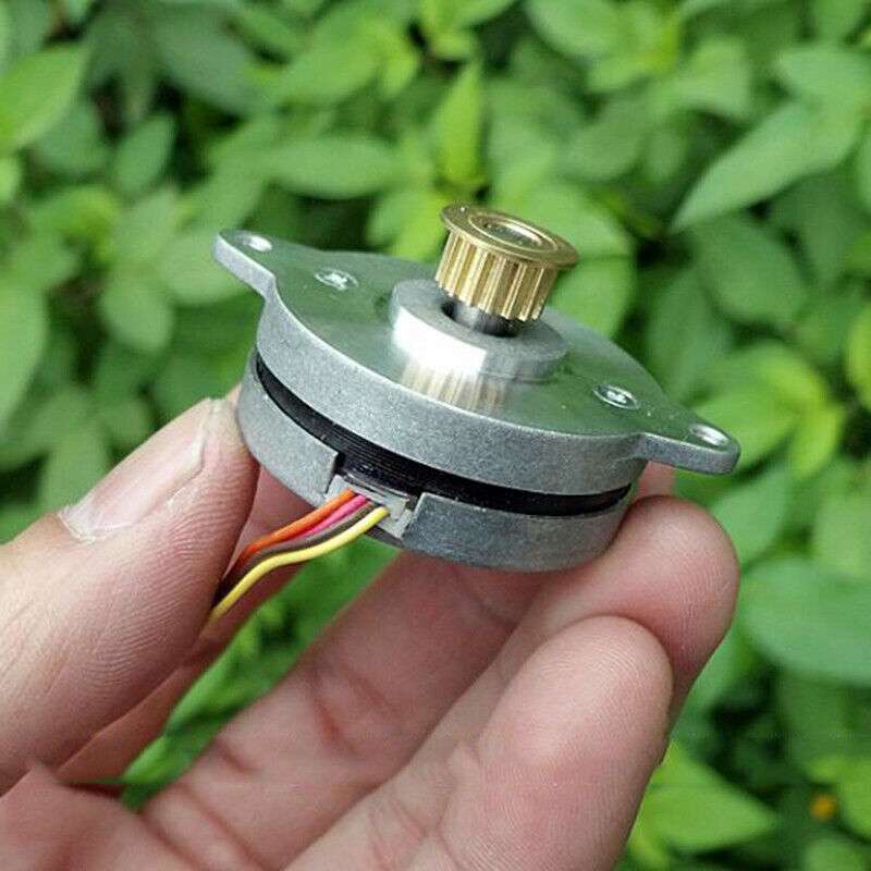 0.9 Degree 36mm Round Thin 2-phase 4-wire Precision Stepper Motor Pulley Wheel 