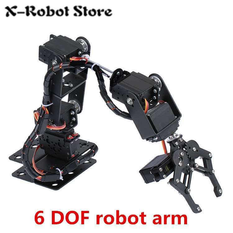 Metal 6 DOF Robot Mechanical Arm Gripper Assembled Kit w/Servo For Arduino 