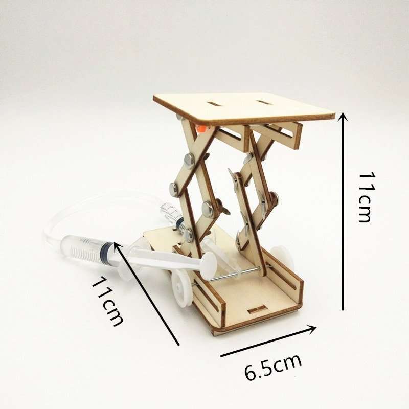Kids DIY Science Toys Educational Scientific Experiment Kit Hydraulic Lift Table 