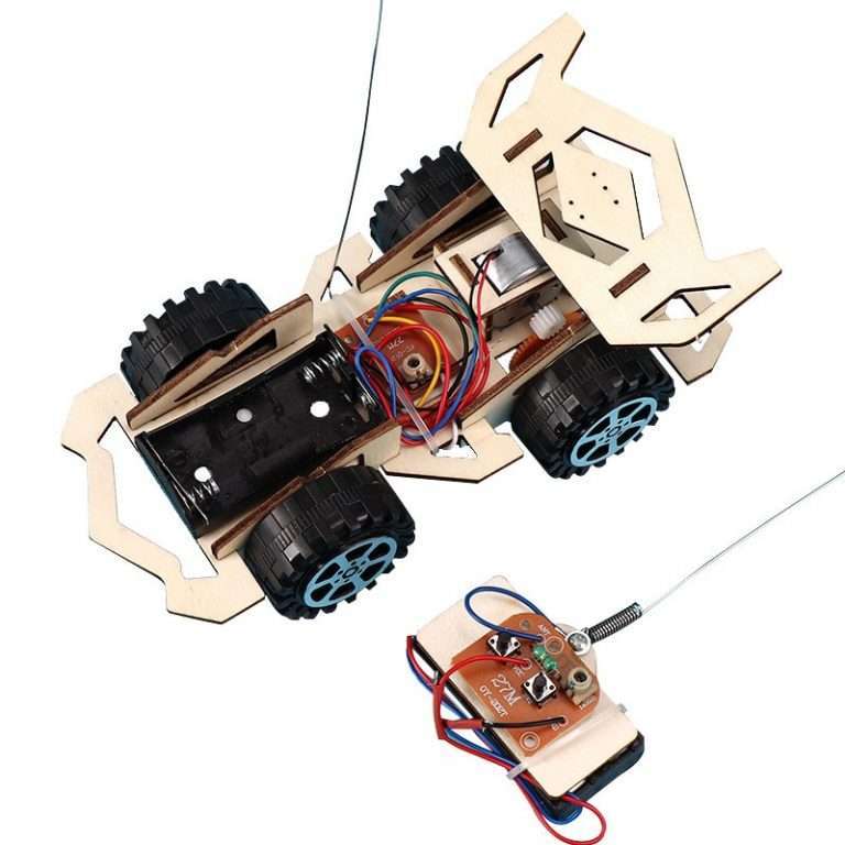 DIY Assembly Wireless Remote Control Racing Car Model Kit Physical Science Experiments ...