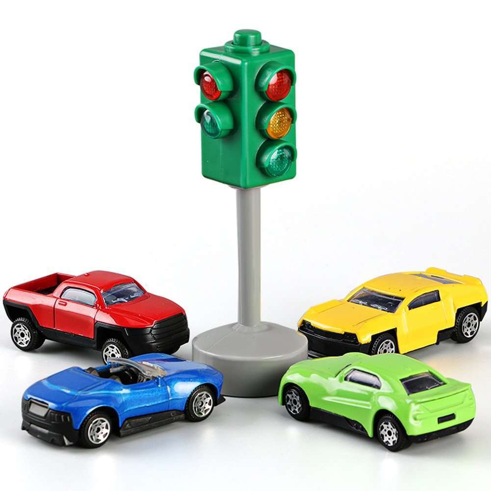 Mini Traffic Signs Road Light Block with Sound LED Children Safety Kids