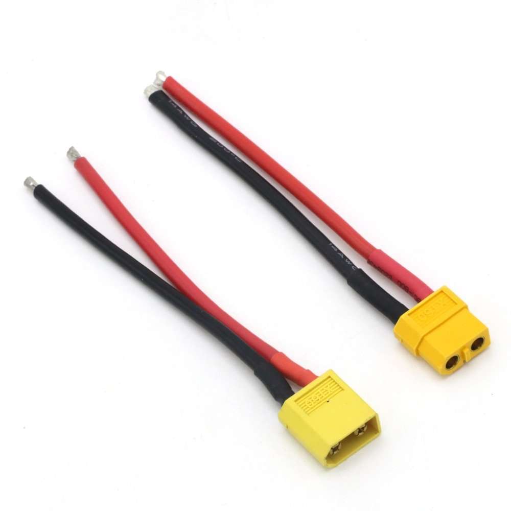 1pcs XT60 Female Male Connector With 10CM 14AWG Silicone Wire Wholesale