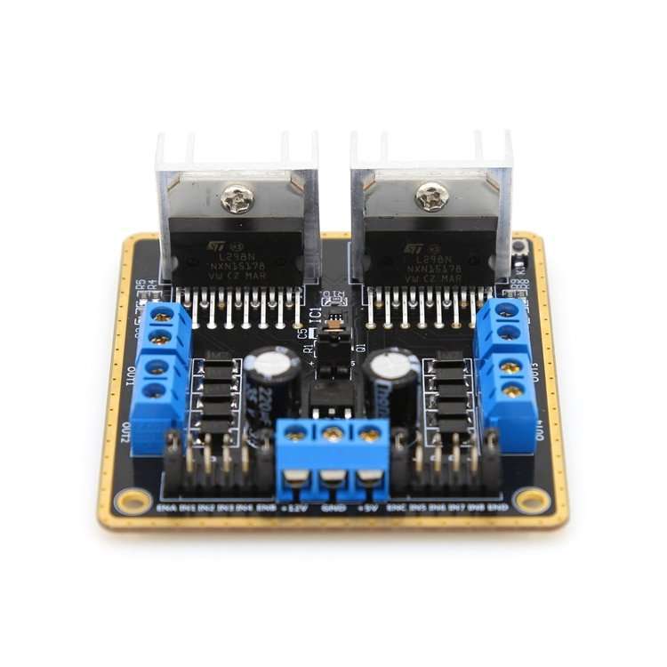 Quad DC double H-bridge DC stepper motor driver controller board module L298N L-298N motor driver