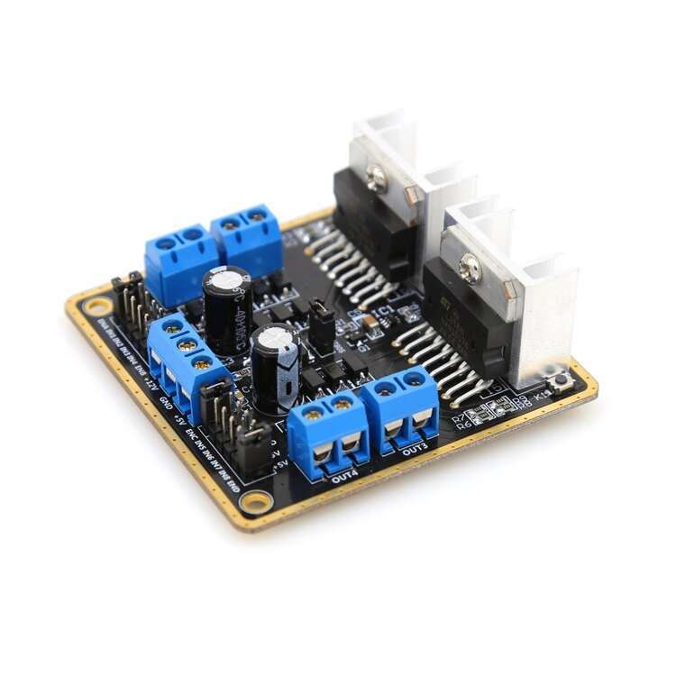 Quad DC double H-bridge DC stepper motor driver controller board module L298N L-298N motor driver