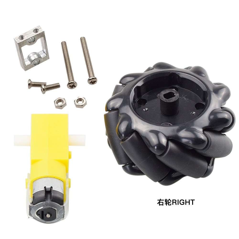4pcs 60mm Mecanum Omni Wheel+ 4pcs TT Motor+ 4pcs TT Motor Bracket for Arduino DIY Project Raspberry Pi Stem Toy RC Parts 4pcs 60mm Mecanum Omni Wheel+ 4pcs TT Motor+ 4pcs TT Motor Bracket for Arduino DIY Project Raspberry Pi Stem Toy RC Parts