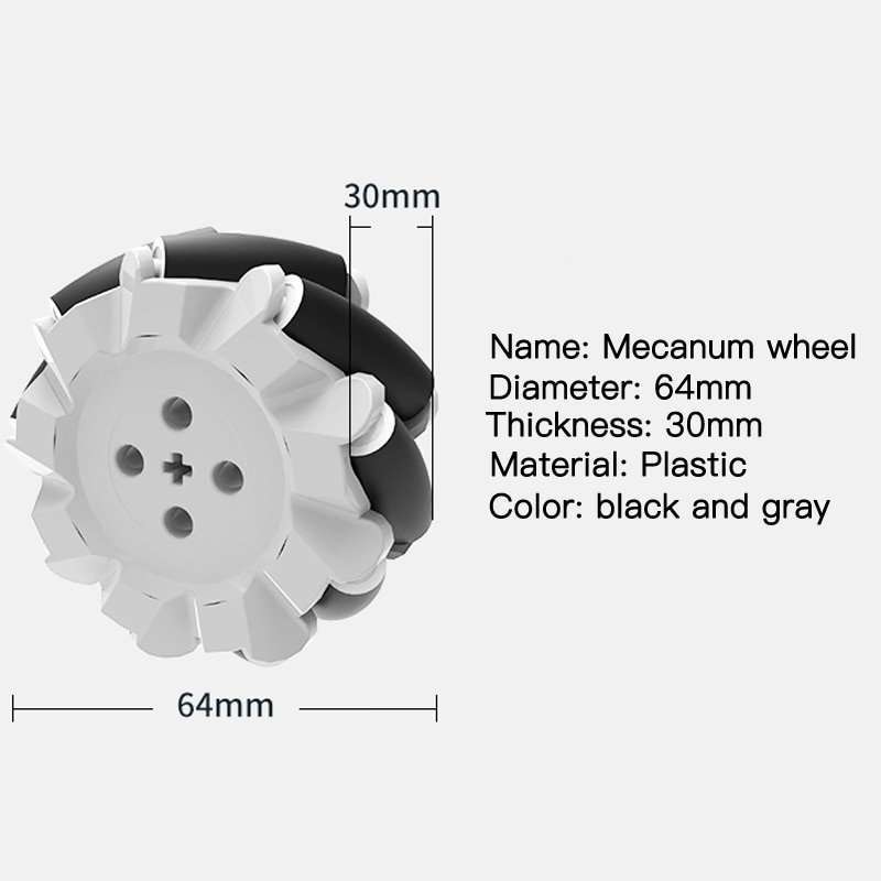 4pcs/set Mecanum Wheel Universal Omnidirectional Wheel for Legos TT N20 Motor Smart Car Robot Parts DIY Building Block Tire Toy