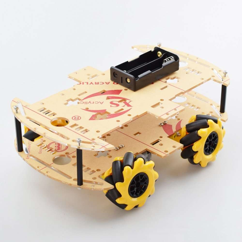 Cheapest 4WD Mecanum Wheel Omni-directional Robot Car Chassis Kit with 4pcs TT Motor for Arduino Raspberry Pi DIY Toy Parts