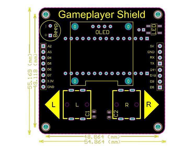 Arduino diy kit,Snake game,Easy to program ARDUINO game console,Nano Board ATmega328P,IIC Serial 128X64 OLED Display