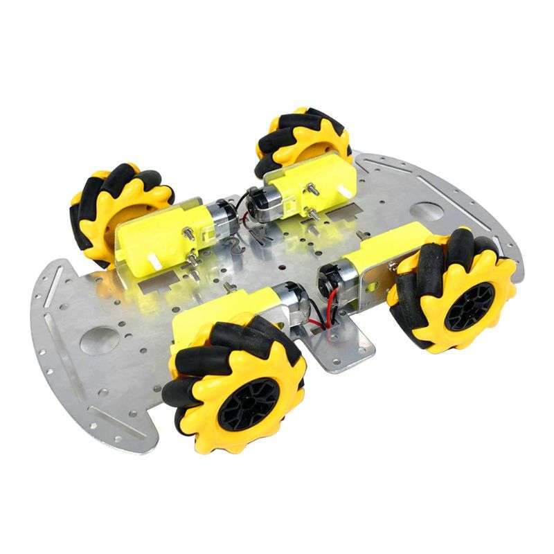 2020 Popular New Aluminum Alloy Omnidirectional Wheel Trolley Smart Robot Car Chassis Metal TT Motor Kits DIY Accessories