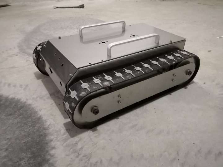 stainless steel Metal Robot Tank Platform rubber tracked vehicle
