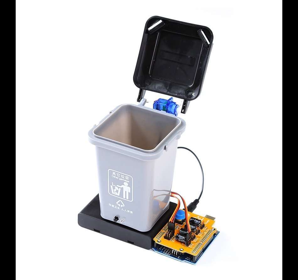 Diy Arduino Kit Automatic trash can Robot diy Kit UNO R3 Mixly STEM