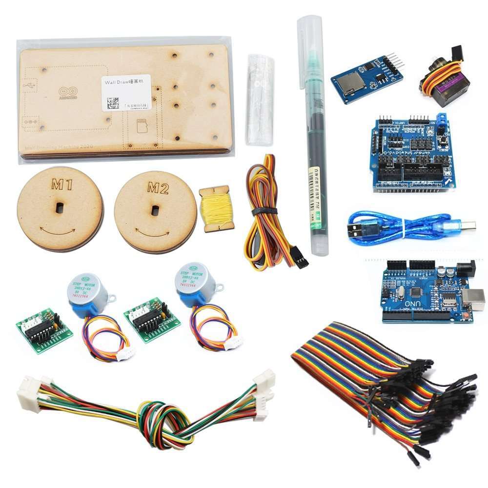 Drawbot Cable Plotter Wall Painting Robot for Arduino with Stepper Motor Servos DIY Maker Project Kit Polargraph Drawbot Cable Plotter Wall Painting Robot for Arduino with Stepper Motor Servos DIY Maker Project Kit Polargraph