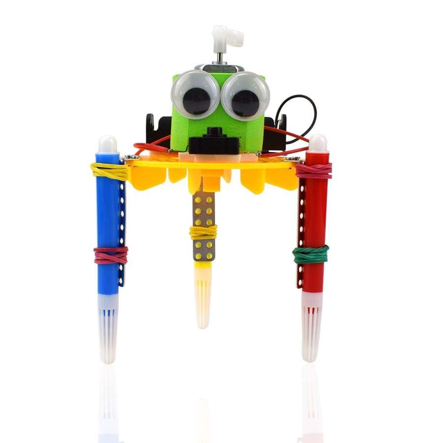 DIY Kits Graffiti Robot Model Science Toys for Children Make Vibration Graffiti Novelty Educational Toys Assembling Model Kits