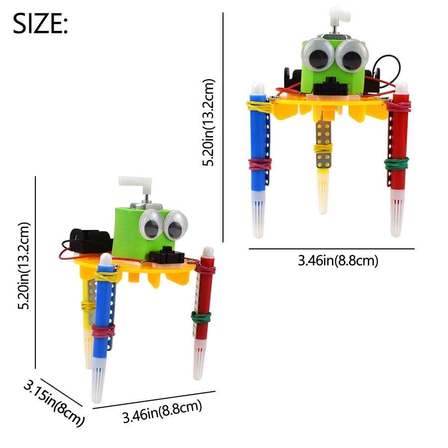 DIY Kits Graffiti Robot Model Science Toys for Children Make Vibration Graffiti Novelty Educational Toys Assembling Model Kits