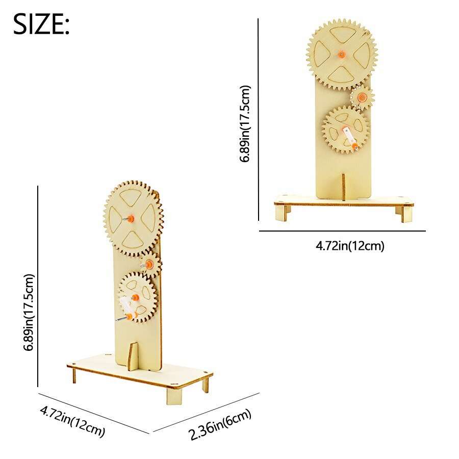 Gear Rotation Model DIY Science Kit Educational Toys for Children Technology Physics Experiment Sets for Kids Learning Toys