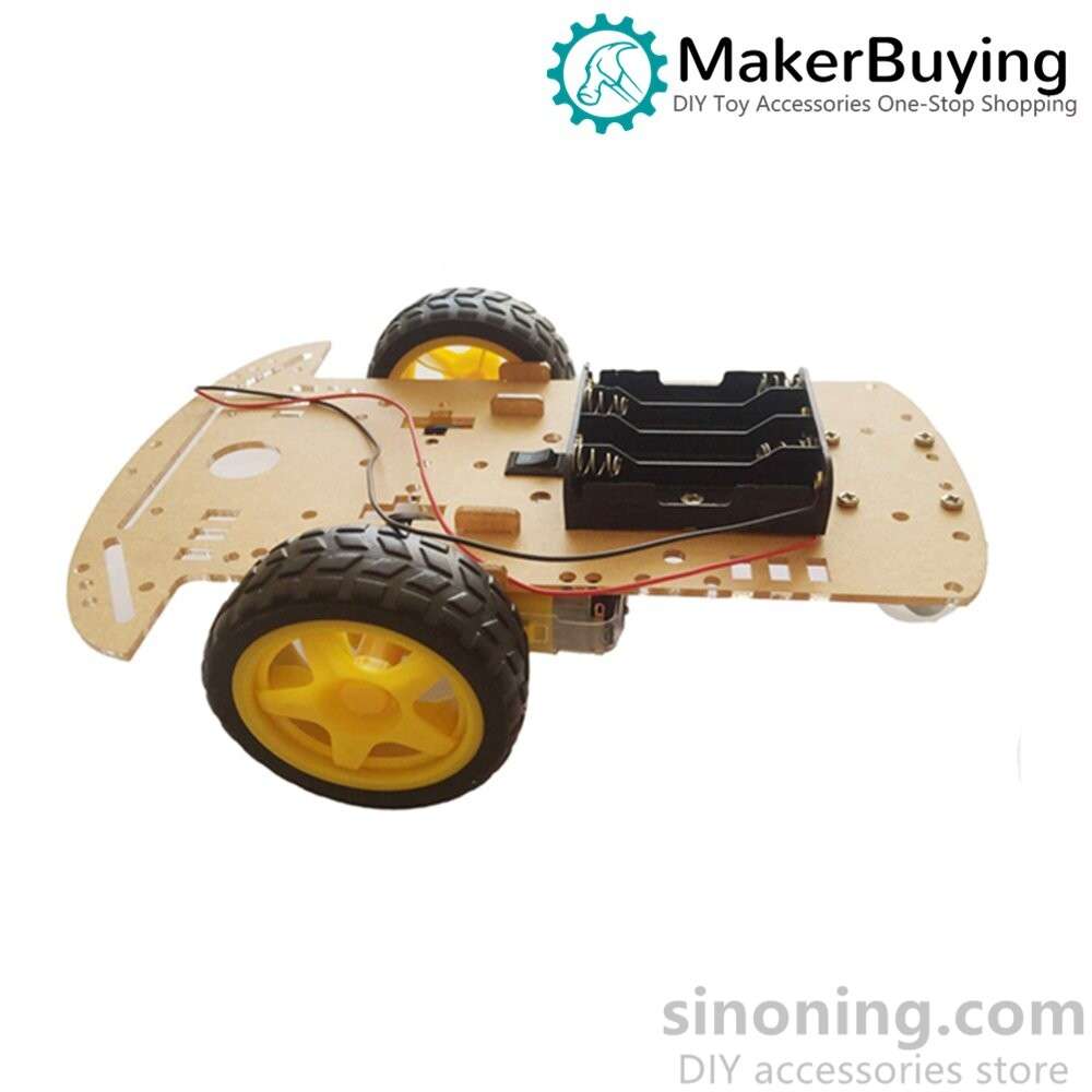 2WD Robot Smart Car Kit Tracking Motor Chassis Starter Kit Remote Control  Car Chassis DIY Tricycle - SINONING- Electronics DIY Accessories Store