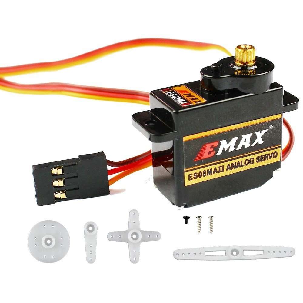 4pcs/lot 100% Orginal EMAX ES08MA II Mini Metal Gear Analog Servo 12g/ 2.0kg/ 0.12 Sec Mg90S